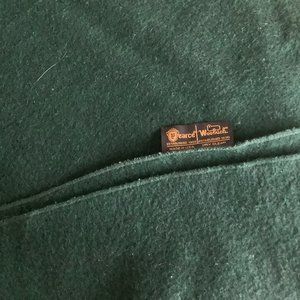 Vintage Pearce/Woolrich Queen Size Rare Solid Green Blanket Made In USA